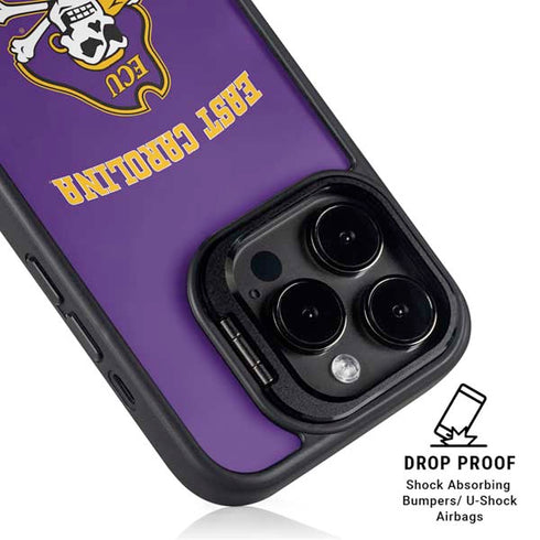 East Carolina University ECU Pirates Logo iPhone 14 Pro Kickstand Case